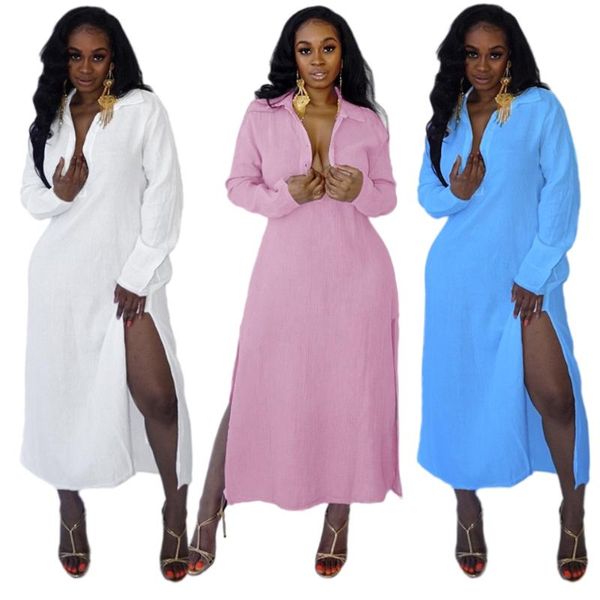 casual dresses hn052 autumn women's fashion european and american loose leisure solid color long split dress spot supply whole, Black;gray
casual dresses hn052 autumn women's fashion european and american loose leisure solid color long split dress spot supply whole, Black;gray