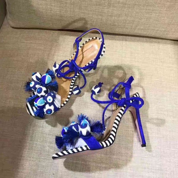 dress shoes classic design tassel bandage sandals women open toe mixed color pompons fringe strap high heel woman party ci0f, Black
dress shoes classic design tassel bandage sandals women open toe mixed color pompons fringe strap high heel woman party ci0f, Black