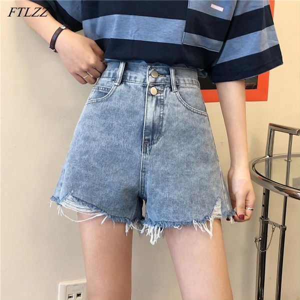 women's shorts ftlzz summer women high waist button jeans casual female light blue denim lady loose fashion two design short, White;black
women's shorts ftlzz summer women high waist button jeans casual female light blue denim lady loose fashion two design short, White;black