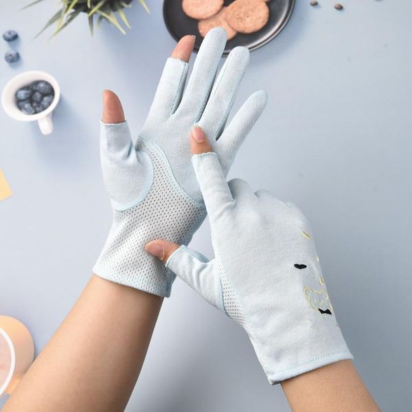 cycling gloves sunscreen women ladies summer sun anti-uv cute thin touch screen glove breathable driving dew two finger, Black
cycling gloves sunscreen women ladies summer sun anti-uv cute thin touch screen glove breathable driving dew two finger, Black