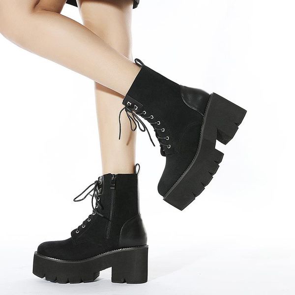 boots thick-soled breathable british style short tube single motorcycle women, Black
boots thick-soled breathable british style short tube single motorcycle women, Black