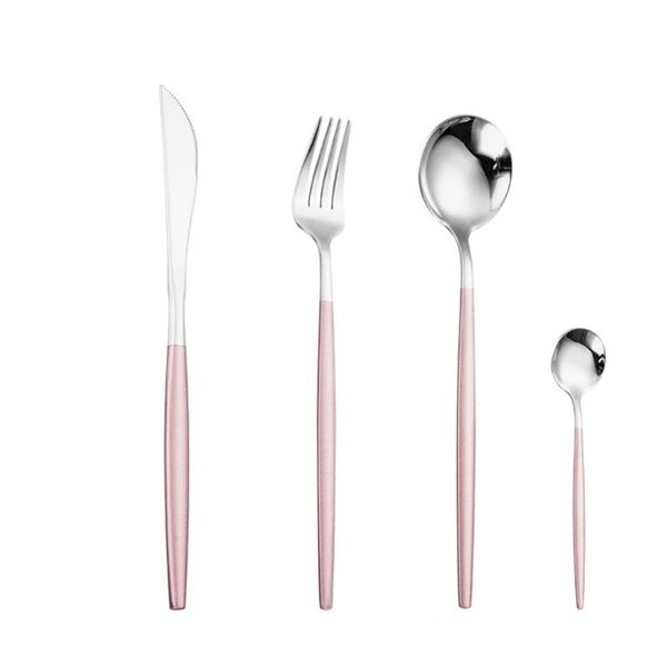 dinnerware sets 4pcs/set pinksilver cutlery set 18/10 stainless steel flatware dinner knife fork spoon silverware dropshiping
dinnerware sets 4pcs/set pinksilver cutlery set 18/10 stainless steel flatware dinner knife fork spoon silverware dropshiping