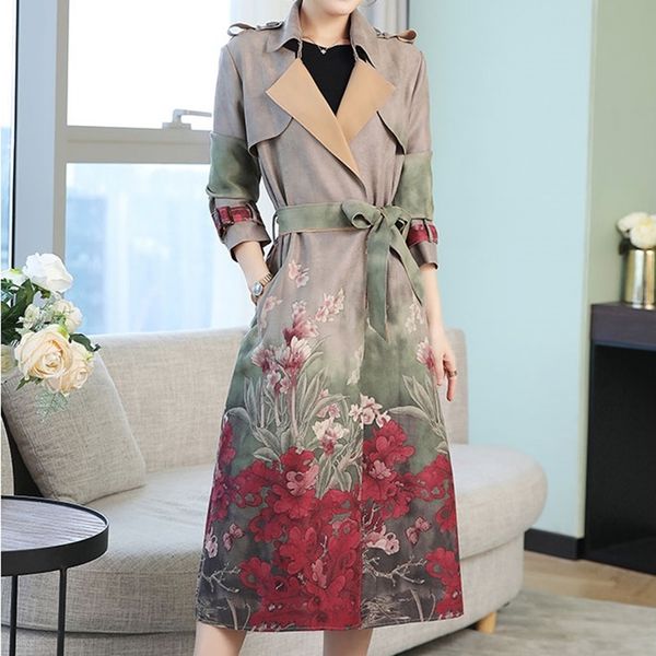 2021 autumn vintage women windbreaker floral printed lapel belt women overcoat female retro womens trench coat 11449, Red
2021 autumn vintage women windbreaker floral printed lapel belt women overcoat female retro womens trench coat 11449, Red