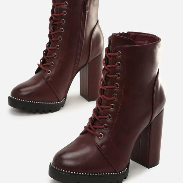 boots sarairis shoes lace solid zipper women casual daily designer winter ladies round toe high heels, Black
boots sarairis shoes lace solid zipper women casual daily designer winter ladies round toe high heels, Black