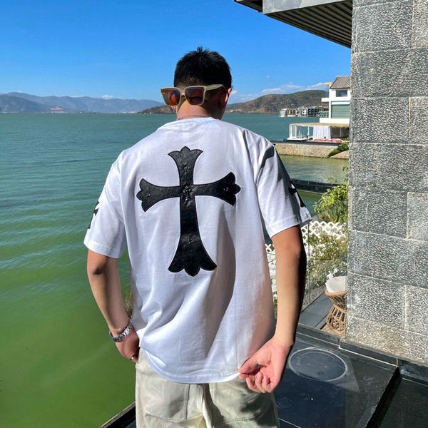 2021ss spring summer br new ch fashion embroidery cross back leather heavy industry short sleeve t-shirt for m, White;black
2021ss spring summer br new ch fashion embroidery cross back leather heavy industry short sleeve t-shirt for m, White;black