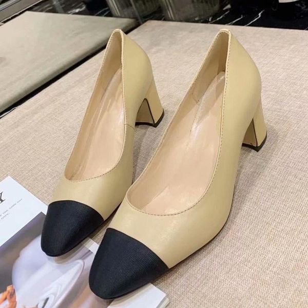 spring and summer women shoes thick heel apricot color matching wild zapatos de mujer round head dress, Black
spring and summer women shoes thick heel apricot color matching wild zapatos de mujer round head dress, Black