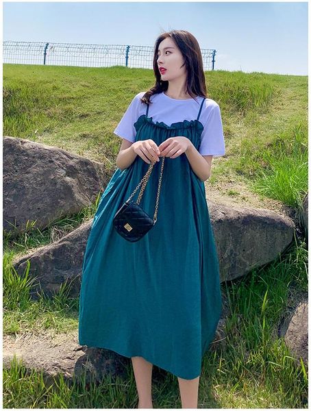 maternity dresses wear summer loose thin section was two-piece set out fashion maternal casual dress, White
maternity dresses wear summer loose thin section was two-piece set out fashion maternal casual dress, White