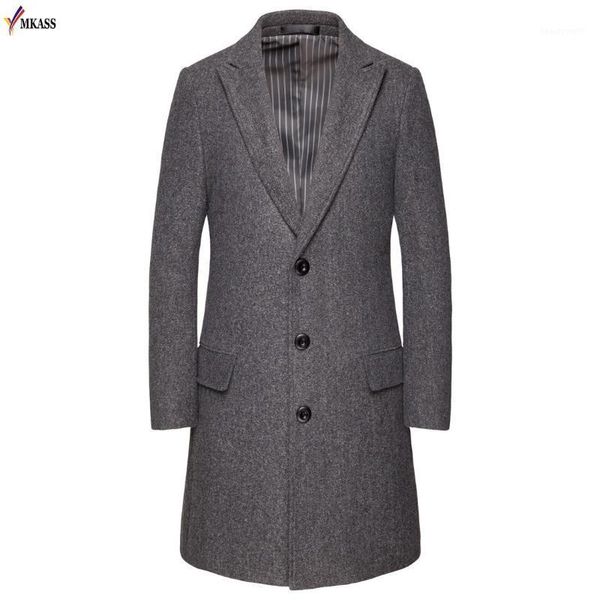 men's trench coats 2021 fashion wool coat jacket winter warm solid color long male single breasted business casual overcoat parka, Tan;black
men's trench coats 2021 fashion wool coat jacket winter warm solid color long male single breasted business casual overcoat parka, Tan;black