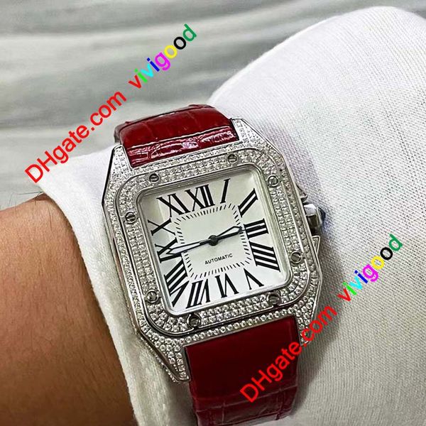 Fashion Brand 100XL Men Square Watches diamond automatic Watches High Quality Fashion Mens Santo Watches, Slivery;brown
Fashion Brand 100XL Men Square Watches diamond automatic Watches High Quality Fashion Mens Santo Watches, Slivery;brown