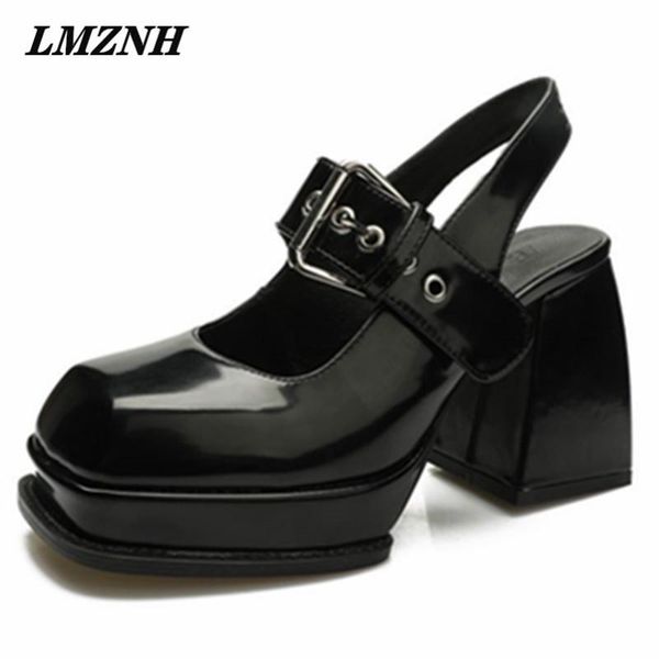 dress shoes fashion sandals women 2021 square toe mary jane thick heel platform buckle strap high heels quality designer, Black
dress shoes fashion sandals women 2021 square toe mary jane thick heel platform buckle strap high heels quality designer, Black