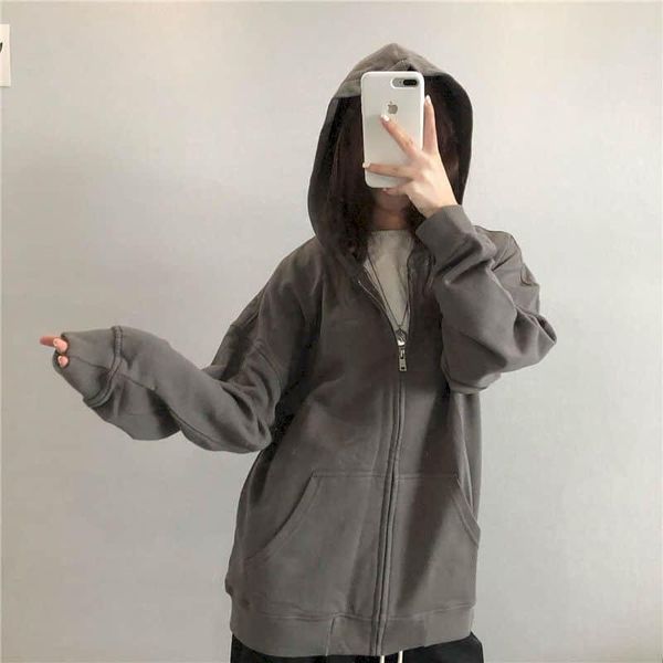 japan vintage sweatshirt jacket women loose korean spring autumn 2021 trendy neutral minimalism casual simple hoodie coat women's jacke, Black;brown
japan vintage sweatshirt jacket women loose korean spring autumn 2021 trendy neutral minimalism casual simple hoodie coat women's jacke, Black;brown
