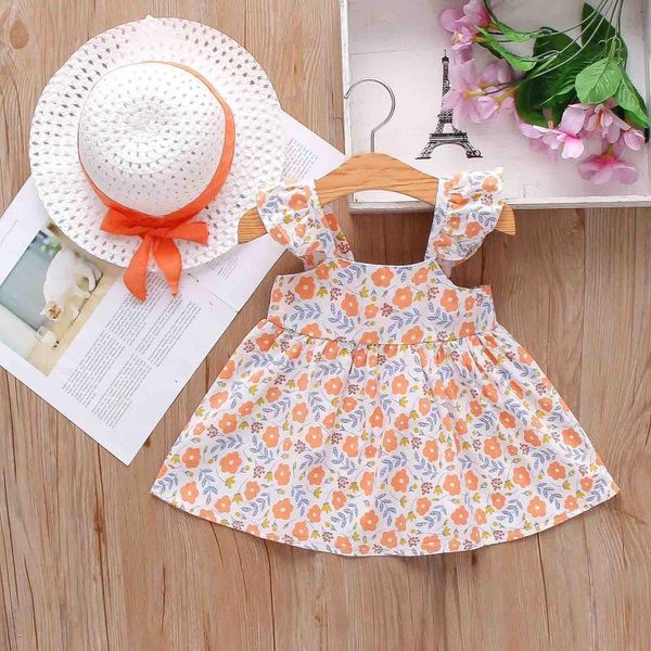 girl's dresses toddler baby kids girls suspenders floral princess dress hat clothes outfits children clothing vestido, Red;yellow
girl's dresses toddler baby kids girls suspenders floral princess dress hat clothes outfits children clothing vestido, Red;yellow