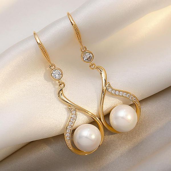 elegant water drop pearl earrings for women korean style simple dangle earring jewelry, Silver
elegant water drop pearl earrings for women korean style simple dangle earring jewelry, Silver