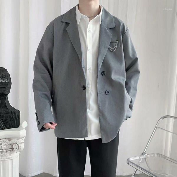 men's suits & blazers suit jacket trend autumn 2021 korean version of the all-match ruffian handsome hong kong style brooch, White;black
men's suits & blazers suit jacket trend autumn 2021 korean version of the all-match ruffian handsome hong kong style brooch, White;black