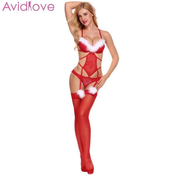 bras sets avidlove women costumes erotic bra teddy christmas lingerie bodysuit lace with garter belts lenceria femenina, Red;black
bras sets avidlove women costumes erotic bra teddy christmas lingerie bodysuit lace with garter belts lenceria femenina, Red;black