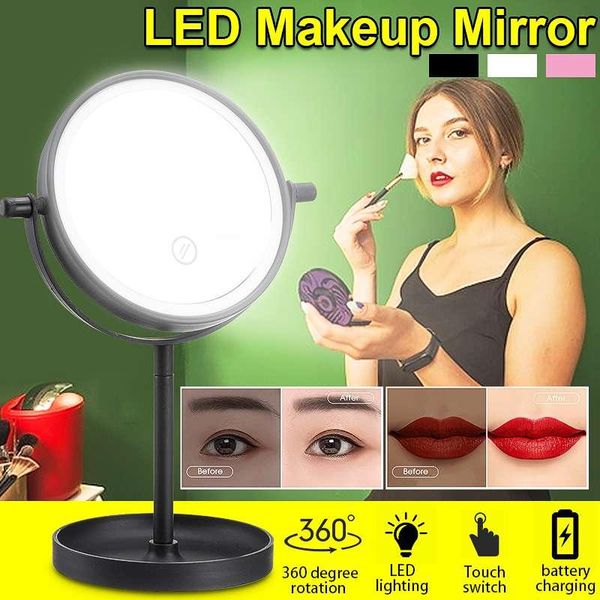 compact mirrors led light makeup mirror round shape deskvanity storage face adjustable touch screen 360° rotaty
compact mirrors led light makeup mirror round shape deskvanity storage face adjustable touch screen 360° rotaty