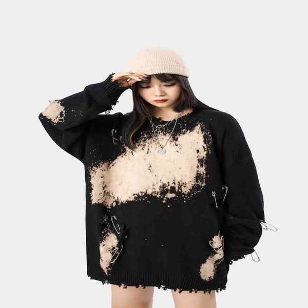 women's fashion brand tie dye, street, hip hop, lazy sweater, autumn and winter, new trend, White;black
women's fashion brand tie dye, street, hip hop, lazy sweater, autumn and winter, new trend, White;black