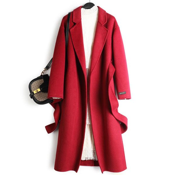 women's wool & blends adjustable winter coats waist autumn turn-down collar solid jacket with a belt 2021 women fall fashion, Black
women's wool & blends adjustable winter coats waist autumn turn-down collar solid jacket with a belt 2021 women fall fashion, Black