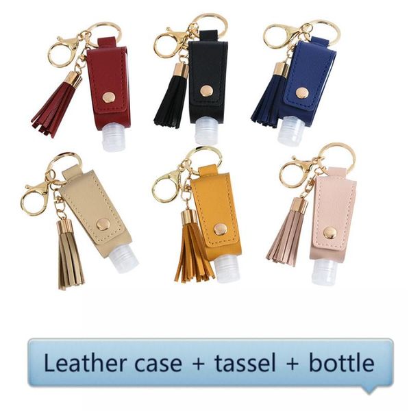 keychains portable 30ml empty leakproof plastic travel bottle for hand sanitizer with tassel leather keychain holder carrier wholesale, Silver
keychains portable 30ml empty leakproof plastic travel bottle for hand sanitizer with tassel leather keychain holder carrier wholesale, Silver