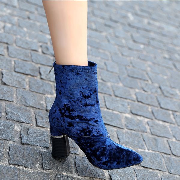 boot mode pointed leather toe blue camerge women heele gross autumn short winter concise designer ankle, Black
boot mode pointed leather toe blue camerge women heele gross autumn short winter concise designer ankle, Black