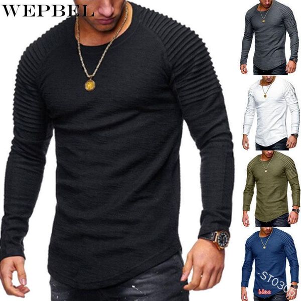 t-shirt men's casual solid color stitching ruffle women's long sleeve slim-fit with round neck t-shirts, White;black
t-shirt men's casual solid color stitching ruffle women's long sleeve slim-fit with round neck t-shirts, White;black
