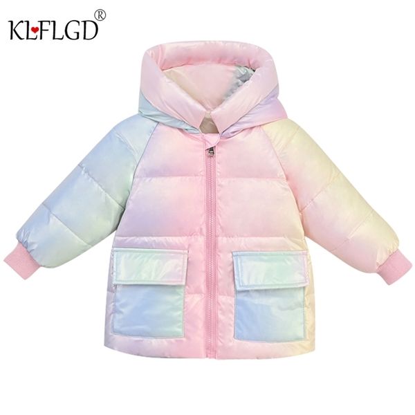 girls rainbow colorful down jacket winter girls baby thickened plush waterproof hooded cotton 211027, Blue;gray
girls rainbow colorful down jacket winter girls baby thickened plush waterproof hooded cotton 211027, Blue;gray