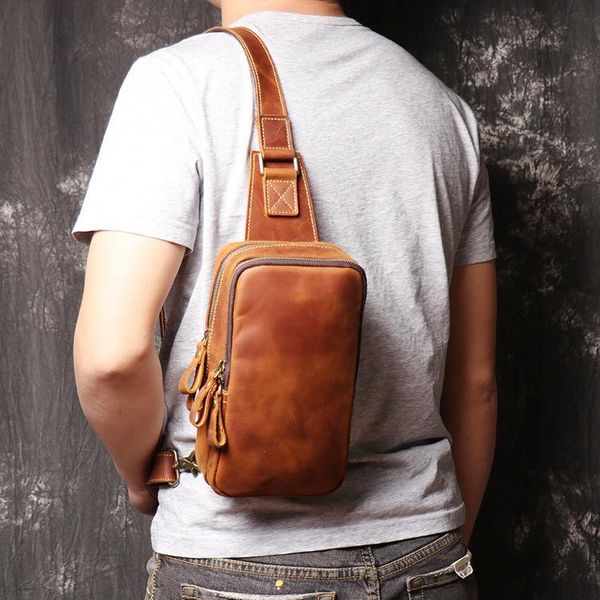 waist bags 2021 genuine leather men's crossbody bag single shoulder chest sling pack leisure messenger for men
waist bags 2021 genuine leather men's crossbody bag single shoulder chest sling pack leisure messenger for men
