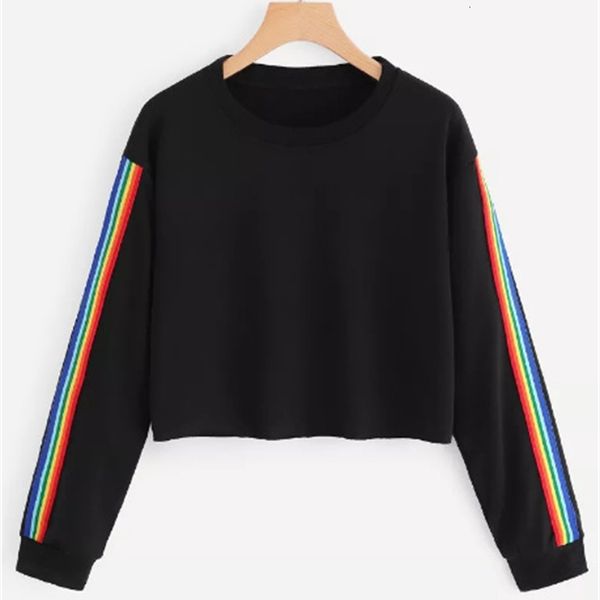 women's hoodies & sweatshirts est women fashion raiow patchwork long sleeve hoodie homens sweatshirt pullover crop blouse side stripe, Black
women's hoodies & sweatshirts est women fashion raiow patchwork long sleeve hoodie homens sweatshirt pullover crop blouse side stripe, Black