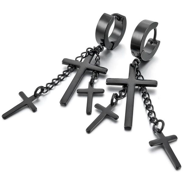 stud stainless steel earrings ear clips studs black cross gothic punk rock, Golden;silver
stud stainless steel earrings ear clips studs black cross gothic punk rock, Golden;silver