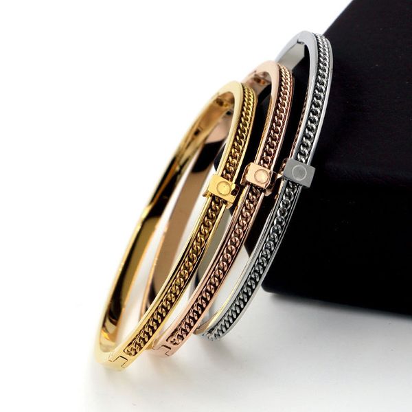 h6-405 korean fashion square chain buckle versatile one word printed titanium steel bracelet jewelry, Silver
h6-405 korean fashion square chain buckle versatile one word printed titanium steel bracelet jewelry, Silver