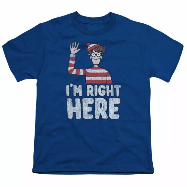 Where's Waldo Im Right Here Kids Youth T Shirt Licensed Cartoon Tee Royal Blue, White;black
Where's Waldo Im Right Here Kids Youth T Shirt Licensed Cartoon Tee Royal Blue, White;black