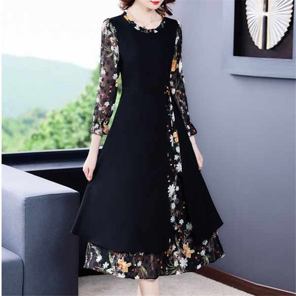 casual dresses printed chiffon dress 2021 autumn fashion ladies loose boutique long spring, Black;gray
casual dresses printed chiffon dress 2021 autumn fashion ladies loose boutique long spring, Black;gray