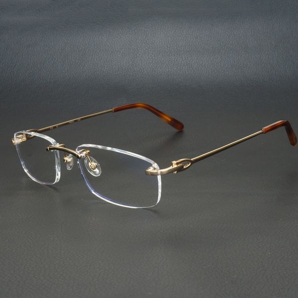 design sunglasses luxury metal square clear frames men women rimless optical frame spectacles eyeglasses for computer 9011, White;black
design sunglasses luxury metal square clear frames men women rimless optical frame spectacles eyeglasses for computer 9011, White;black