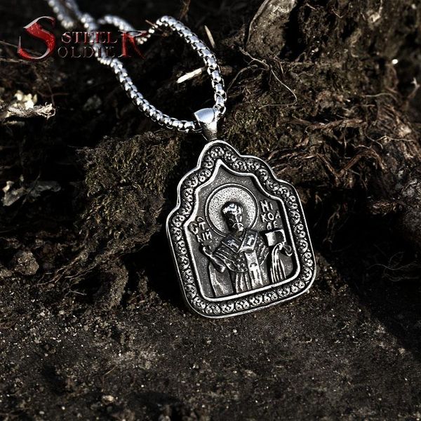 pendant necklaces men's christian stainless steel religious chain necklace jewelry, Silver
pendant necklaces men's christian stainless steel religious chain necklace jewelry, Silver