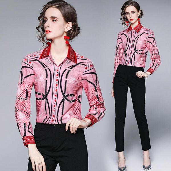 women's blouses & shirts chemise femme turn down collar blouse women pink color blusas y camisas floral print mujer full long sleeves, White
women's blouses & shirts chemise femme turn down collar blouse women pink color blusas y camisas floral print mujer full long sleeves, White