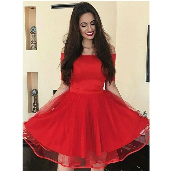 fashion celebrity cocktail dresses lovely bateau homecoming dress red tulle short prom gowns, Black
fashion celebrity cocktail dresses lovely bateau homecoming dress red tulle short prom gowns, Black