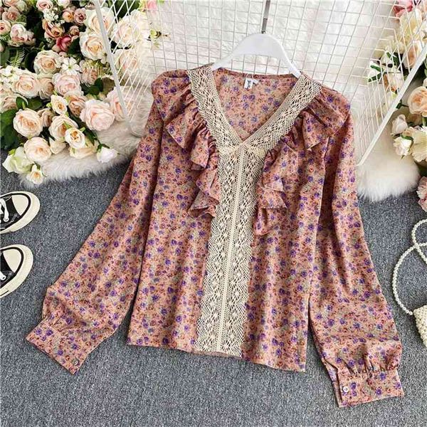 korean style lace v-neck chiffon shirt autumn sweet ruffled fairy blouse western all-match long sleeves gx1466 210507, White
korean style lace v-neck chiffon shirt autumn sweet ruffled fairy blouse western all-match long sleeves gx1466 210507, White
