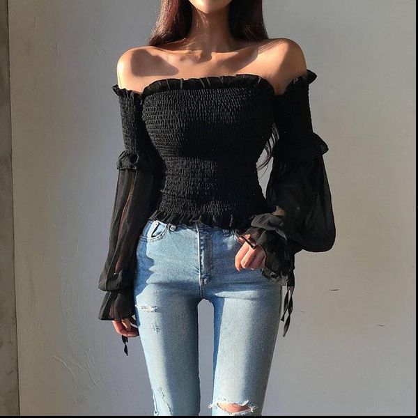 solid color women shirts pleated bow fashion ladies long sleeve off shoulder cropped blouse shirt lace up corset black, White
solid color women shirts pleated bow fashion ladies long sleeve off shoulder cropped blouse shirt lace up corset black, White