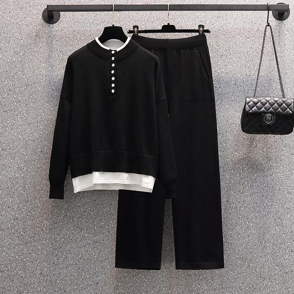 women's two piece pants 2021 autumn winter 2 pieces plus size sets knitted tracksuit sweater and wide leg jogging pullover suits, White
women's two piece pants 2021 autumn winter 2 pieces plus size sets knitted tracksuit sweater and wide leg jogging pullover suits, White