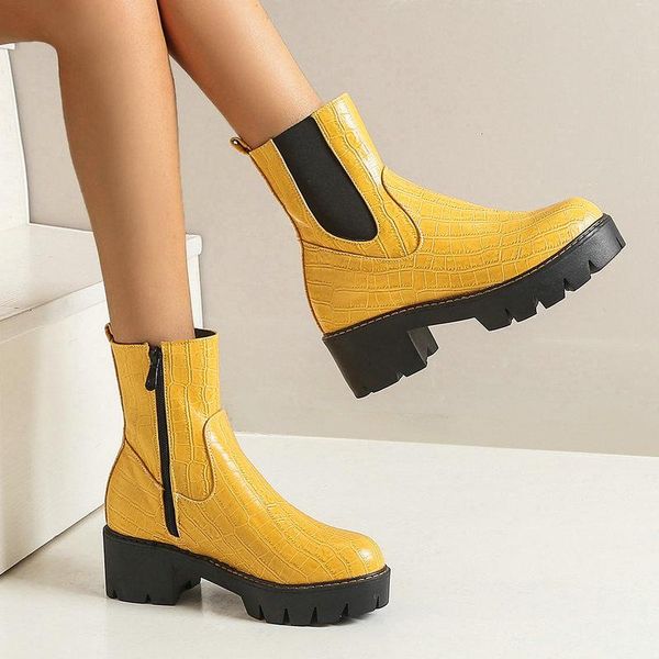 boots black sliver yellow womn fashion zipper autumn winter ankle lady round toe square high heel platform shoes
boots black sliver yellow womn fashion zipper autumn winter ankle lady round toe square high heel platform shoes