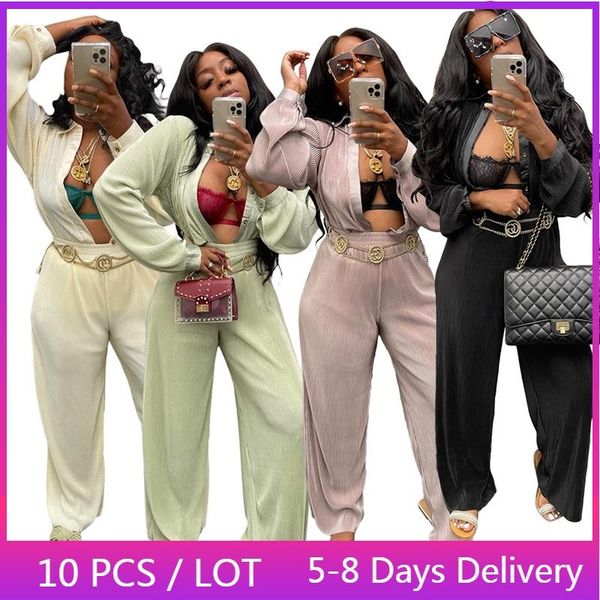 women's two piece pants wholesale items ribbed set women fall clothes shirt wide leg elegant ruched 2 sets womens outfits, White
women's two piece pants wholesale items ribbed set women fall clothes shirt wide leg elegant ruched 2 sets womens outfits, White