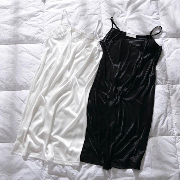 women casual sleeveless vest summer silk slip solid tank loose camisole female women's tanks & camis, White
women casual sleeveless vest summer silk slip solid tank loose camisole female women's tanks & camis, White