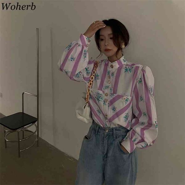 vintage korean floral print blusas mujer spring puff sleeve striped blouse elegant fashion shirt women clothing 210519, White
vintage korean floral print blusas mujer spring puff sleeve striped blouse elegant fashion shirt women clothing 210519, White