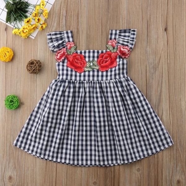 girl's dresses toddler kid girls plaid dress sleeve rose flowers embroidery summer casual princess, Red;yellow
girl's dresses toddler kid girls plaid dress sleeve rose flowers embroidery summer casual princess, Red;yellow