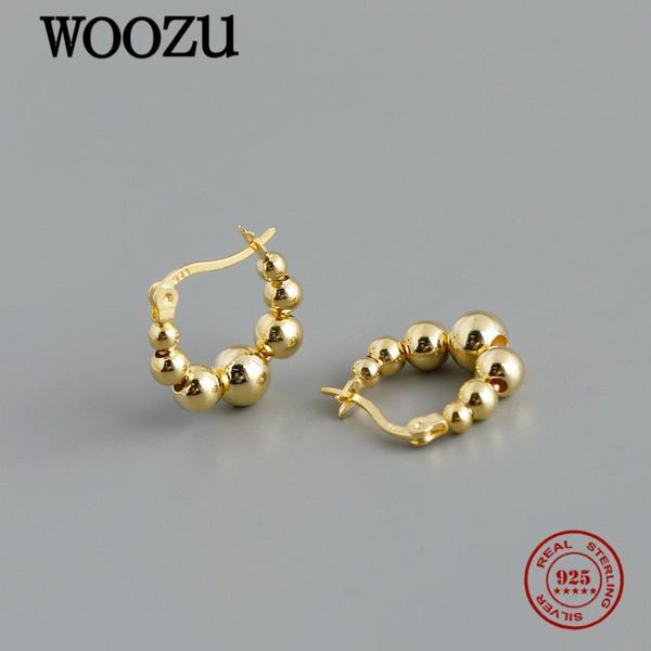 hoop & huggie woozu genuine 925 sterling silver minimalism beads earrings for women charming party girl gothic fashion sweet jewelry gift, Golden;silver
hoop & huggie woozu genuine 925 sterling silver minimalism beads earrings for women charming party girl gothic fashion sweet jewelry gift, Golden;silver