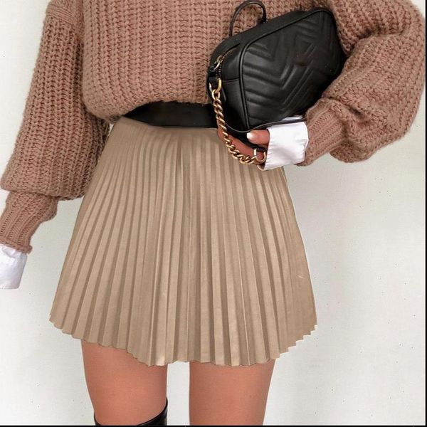 solid draped faux short women skirt a line high street mini fashion korea waist pleated leather cloths, Black
solid draped faux short women skirt a line high street mini fashion korea waist pleated leather cloths, Black