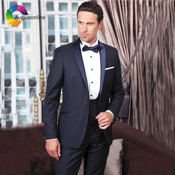 men's suits & blazers navy blue men for wedding shawl lapel custom made groom tuxedos slim fit man 3 pieces jacket pants vest, White;black
men's suits & blazers navy blue men for wedding shawl lapel custom made groom tuxedos slim fit man 3 pieces jacket pants vest, White;black