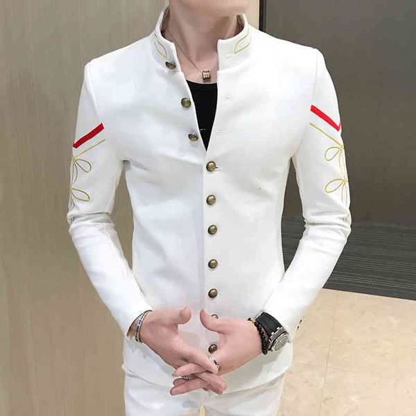 men's suits & blazers blazer masculino casual de três botões, estilo chinês, gola colarinho, 4xl, nova jaqueta trigo enfeitada, primave, White;black
men's suits & blazers blazer masculino casual de três botões, estilo chinês, gola colarinho, 4xl, nova jaqueta trigo enfeitada, primave, White;black