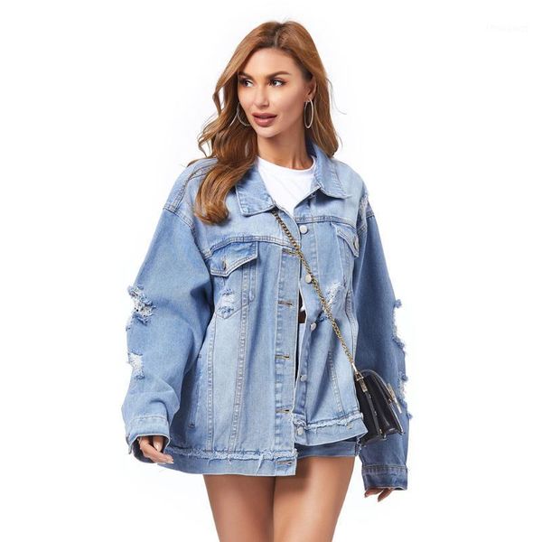 women's jackets loose denim jacket boyfriend coat long sleeve spring 2021 for lady korean casual female, Black;brown
women's jackets loose denim jacket boyfriend coat long sleeve spring 2021 for lady korean casual female, Black;brown