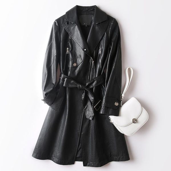 women's leather & faux real quality high jacket women genuine sheepskin woman long coats korean style mujer chaqueta tn1928, Black
women's leather & faux real quality high jacket women genuine sheepskin woman long coats korean style mujer chaqueta tn1928, Black